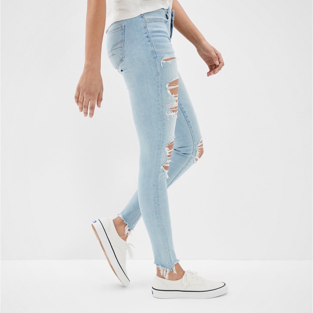 AE Ne(x)t Level Ripped Low Rise Jeggings - Picture 5 of 6